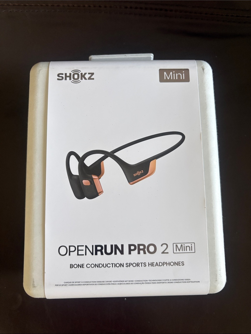 Shokz OpenRun Pro 2 Mini Bone Conduction Headphones — Black & Rose Gold